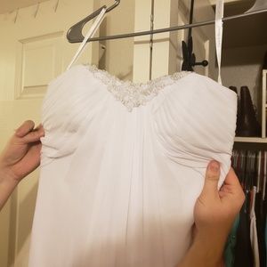 DB Strapless Chiffon wedding dress with beading